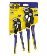 NEW Irwin 2078709 Tools VISE-GRIP GrooveLock Pliers Set V-Jaw 2 Piece SET - £37.65 GBP