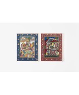 Mughal Court, Set of 2 Miniature Handmade Royal Mughal Court Art Indian ... - $171.36