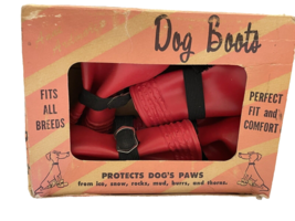 Boots 4 Red Dog Boots Hollywood Dog Togs in Box Made in USA Vintage - $13.89