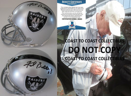 Fred Biletnikoff signed Oakland Raiders mini football helmet COA proof Beckett - $197.99