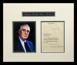 Franklin D. Roosevelt Signed Letter Museum Framed Ready to Display - $890.01