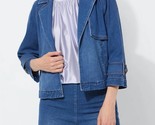 Lysse Women&#39;s Crop Denim Trench Coat Blue - $99.00