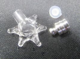 Sun Star Clear Glass Vial 1in Bottle Charm Cremation Ashes Pendant Rice ... - $10.88