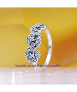 2022 Spring Release S925 Sterling Silver Triple Pansy Flower Ring with C... - £13.86 GBP