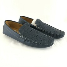 Beverly St Mens Penny Loafer Driving Moccasin Faux Leather Slip On Navy ... - $24.08