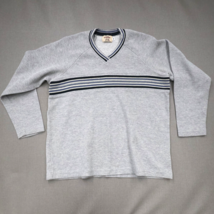 Fiorlini International Mens Medium Pullover Sweater Gray Stripped - £21.01 GBP