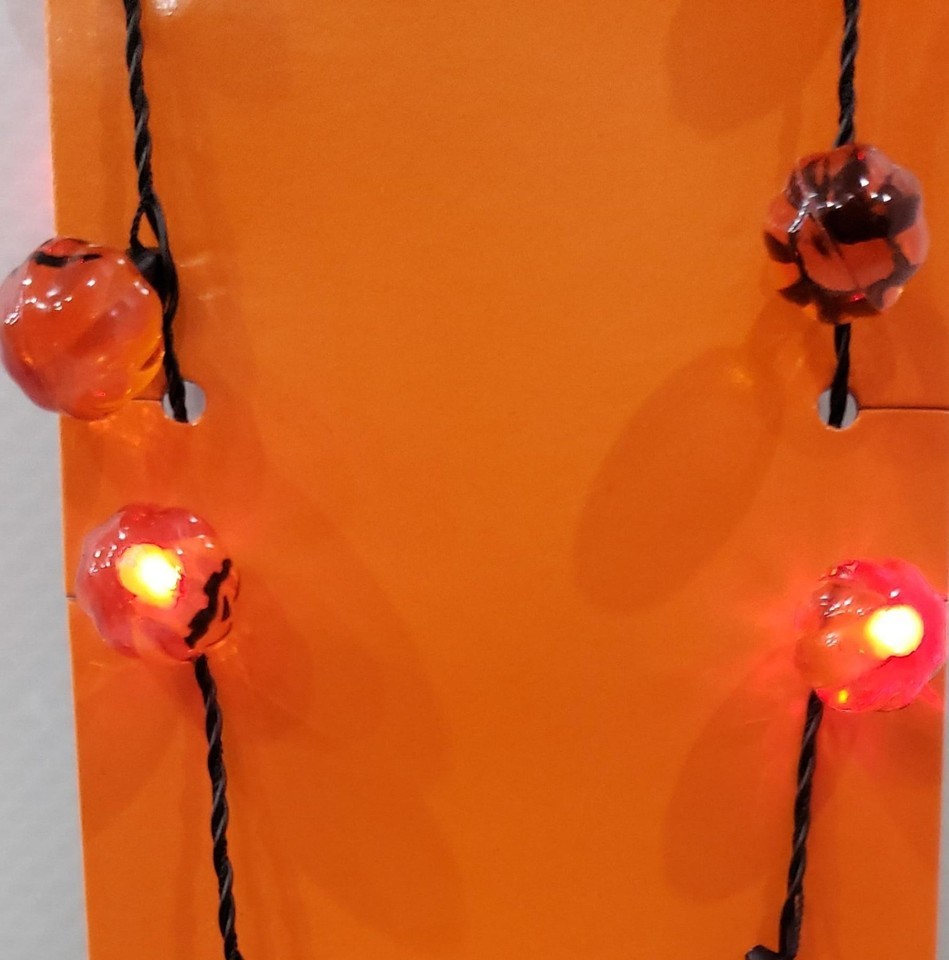 Happy Halloween Light-Up Mini Pumpkin Necklace Item image 2