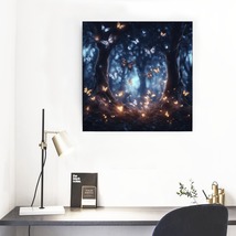 Enchanted Forest Framed Mural 16&#39; X 16&#39; Wall Art Home Decor Ready To Hang - £31.63 GBP