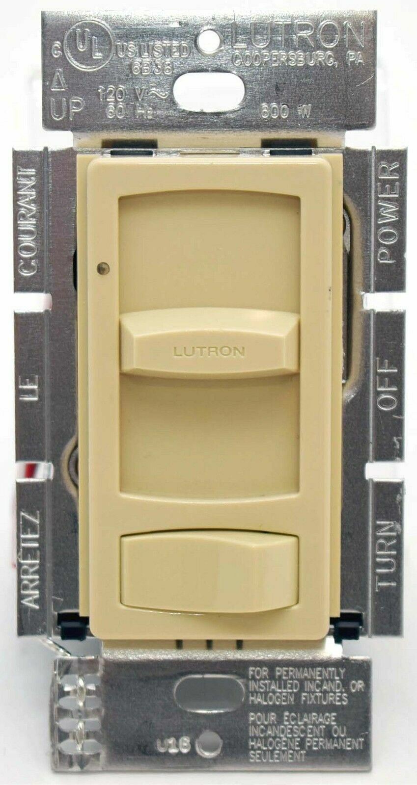 Primary image for Lutron Skylark Contour CT-603PI-IV EcoMinder Fade Dimmer Light Switch 600w IVORY