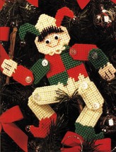 Plastic Canvas Jester Scarecrow Puppet Bell Pull Autumn Basket Wreath Pattern - £7.29 GBP