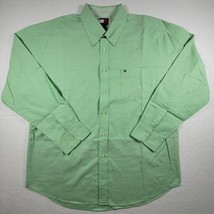 Tommy Hilfiger Shirt Mens XL Solid light green Casual Button Up Long Sleeve - £14.91 GBP