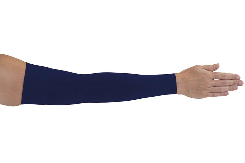 NAVY Compression Sleeve by LYMPHEDIVAS, Gauntlet Option, ANY SIZE &amp; LEVE... - $68.00+
