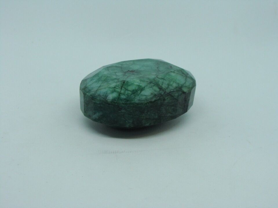 574 Carats Natural Emerald Color Enhanced Green Oval Faceted Cut Gemstone Stone Item image 6
