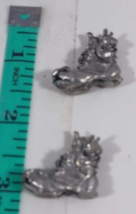 set of 2 pewter mice in shoes 1 inch really cute Pewter Image figurines ~ Mice - £7.79 GBP