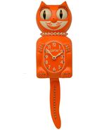 Lady Pumpkin Kit-Cat Klock Orange Authorized Custom Edition Jeweled Clock - $145.95