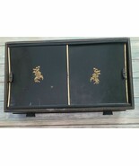 Vintage ~ Swank ~ Black w/Gold ~ Men&#39;s Jewelry Box w/Tie Tacks ~ Cuff-Li... - £47.07 GBP