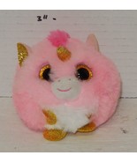 Ty Puff Puffies Fantasia 2&quot; Beanie baby Boos plush toy Pink Blue white - $13.49 CAD