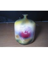Antique Floral Porcelain Bud Vase  Original Hand Painted Multi-Colored G... - $44.55