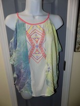 Flying Tomato Multi Colored Batwing Shirt Size M/L Women&#39;s NWOT - £20.86 GBP