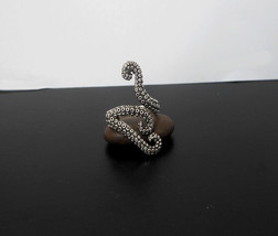  Octopus Tentacles Textured Wrap Ring 925 Sterling Silver, Handmade Unisex Nauti - £76.40 GBP