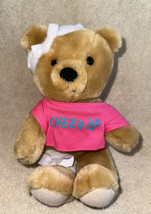 Vintage 1988 Applause Plush Tan Teddy Bear “Cheer Up” Pink Shirt 6” Bandages - £10.17 GBP