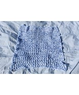 White and Blue Granny Square Baby Blanket - £237.08 GBP