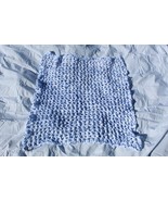 White and Blue Granny Square Baby Blanket - £237.90 GBP