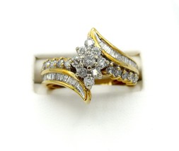 1 CTW 14K Yellow Gold Diamond Cluster Ring 201902564 - £785.80 GBP