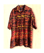 Vintage Puritan Mens Hawaiian Style, Colors of Fire, Print Shirt- Size L... - $39.39 CAD