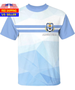 Mens 2022 World Cup Argentina Soccer Jersey Short Sleeve Graphic Print Shirt - $31.34