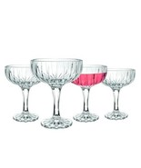 Godinger PORTO SET OF 4 CRYSTAL COCKTAIL COUPE GLASSES - Lead Free Capac... - $58.09 CAD