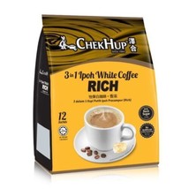 4 Packages X 12 Satchets Malaysia Chek Hup 3 In 1 Rich Ipoh White Coffee... - £32.01 GBP