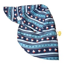i Play Toddler 2T-4T Blue Green Sun Hat UPF 50+ Neck Covering Comfort Neck Tie - £10.31 GBP
