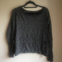 Zara knit boxey heather grey long sleeve sweater size small - £14.73 GBP