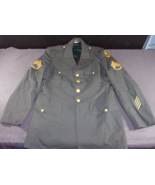 USGI MEN&#39;S SERGE DRESS GREEN AG 44 CLASS 3 UNIFORM ARMY JACKET COAT 39L - €47,25 EUR