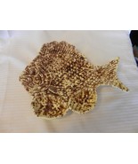 Ceramic Brown and Yellow Angel Fish Platter Divided with Two Sauce Areas - £46.91 GBP
