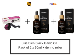 Luis Bien Black Garlic Oil – 50ml Pack of 2 + 1.0 mm  Dermo Roller - £32.13 GBP