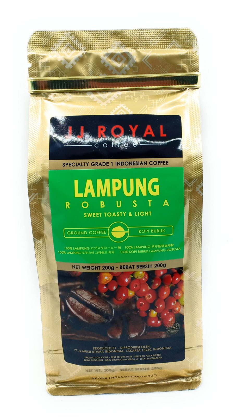 JJ Royal Lampung Robusta (Ground Coffee), 200 Gram - $39.23