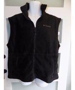 COLUMBIA Cathedral Peak Black Fleece Vest Size L Men&#39;s NEW - €23,91 EUR