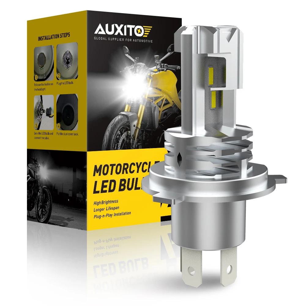 AUXITO 1x H4 LED Motorbike CSP Motorcycle Headlight Car Bulb Canbus Led Light Mo - £415.50 GBP