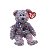 Ty Beanie Baby USA Patriotic Teddy Bear Toy - $180.69 MXN