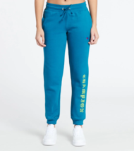 Champion Women&#39;s OLD ENGLISH REVERSE WEAVE JOGGERS w/Pockets Size L Blue - £19.54 GBP