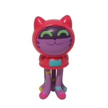 Gabby&#39;s Dollhouse Daniel James DJ Catnip PVC Figure Toy Purple Cat Red Coat - £7.76 GBP