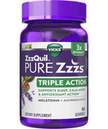Vicks ZzzQuil Pure Zzzs Triple Action Sleep Aid Gummies, Melatonin 42 Count - $310.96 MXN