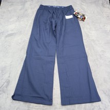 Dickies Pants Womens M Navy Petite Medical Uniform Bootcut Scrub Pull On Bottoms - $16.71