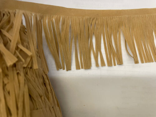 per yard Beige faux suede fringe trim 3” Great For Custom - $1.99