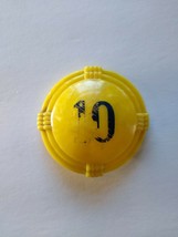 Vintage Pinball Machine Bumper Cap Game Part Original 1950s Yellow Marble # 10 - £17.92 GBP