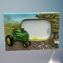 John Deere Tractor Farm Scene Resin Picture Frame Size 2&quot; x 3&quot; - £6.25 GBP