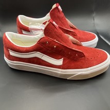 Vans sk8 low red suede white Mens 7.5, Women’s 9 - £43.80 GBP