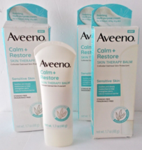 3X AVEENO Calm &amp; Restore Therapy Balm Steroid Free Sensitive Skin - £27.34 GBP